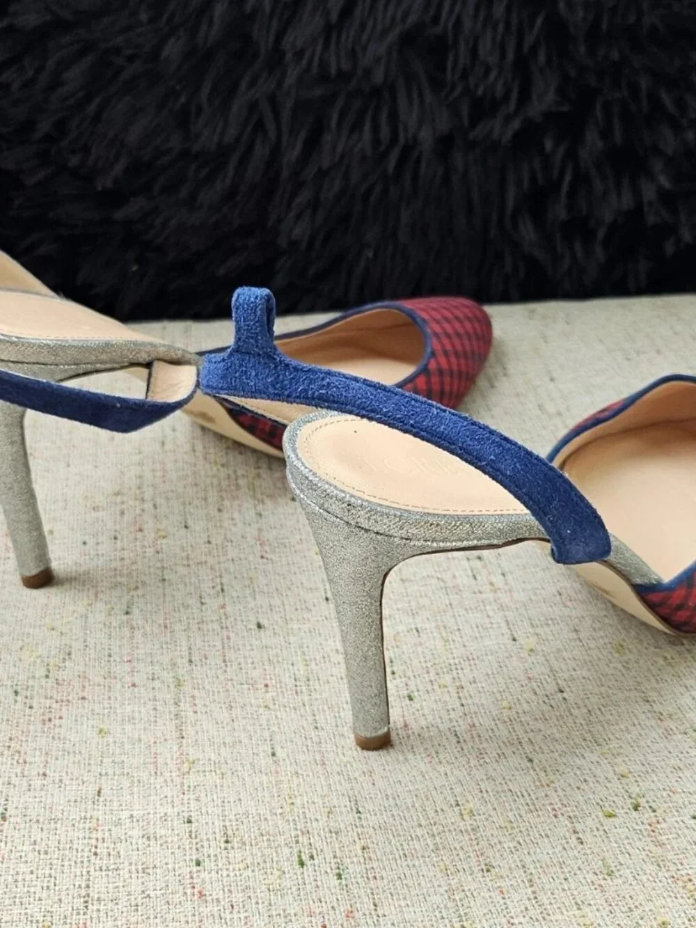 J.Crew Women Heels Pump Shoes Fabric Upper Sandal Made in Italy Size 7